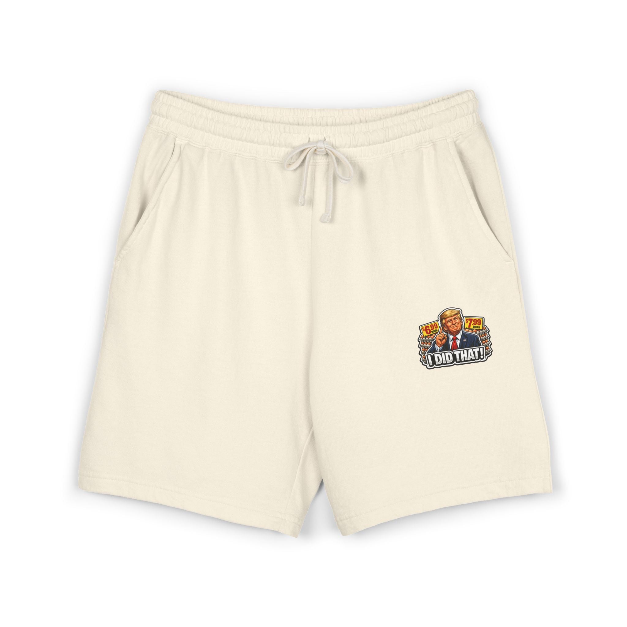 Fleece Sweat Shorts — 'I Did That!' EGGS UNISEX GARMENT-DYED LIGHTWEIGHT FLEECE SWEAT SHORTS