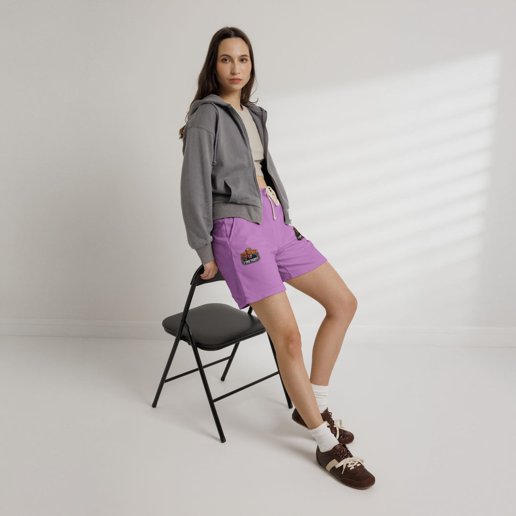 Fleece Sweat Shorts — 'I Did That!' Gas Prices/EGGS UNISEX GARMENT-DYED LIGHTWEIGHT FLEECE SWEAT SHORTS