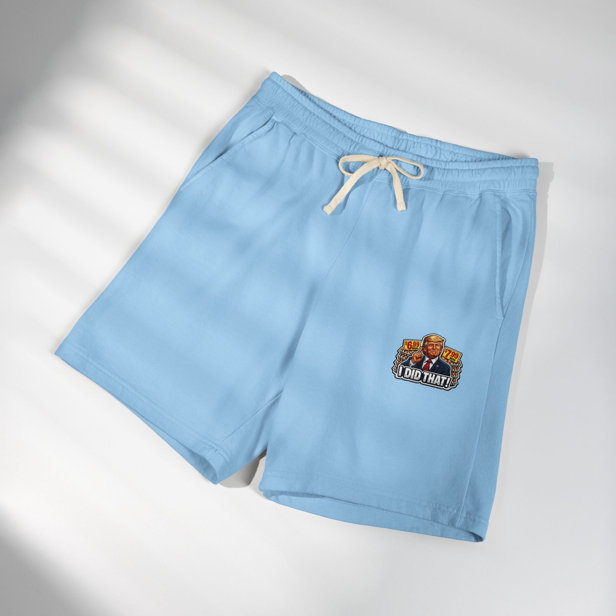Fleece Sweat Shorts — 'I Did That!' EGGS UNISEX GARMENT-DYED LIGHTWEIGHT FLEECE SWEAT SHORTS