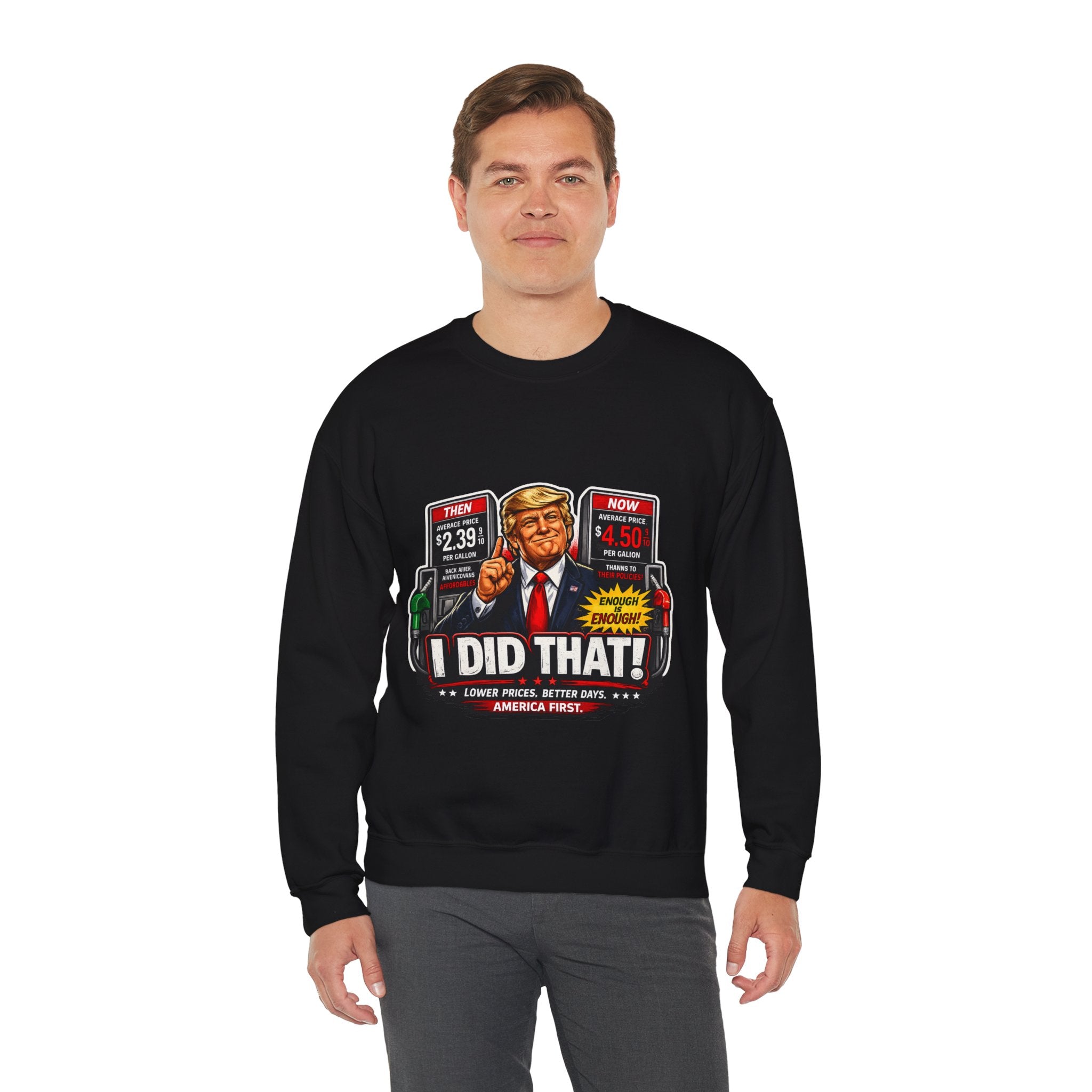 Sweatshirt — "I DID THAT!" Gas Price UNISEX HEAVY BLEND CREWNECK SWEATSHIRT
