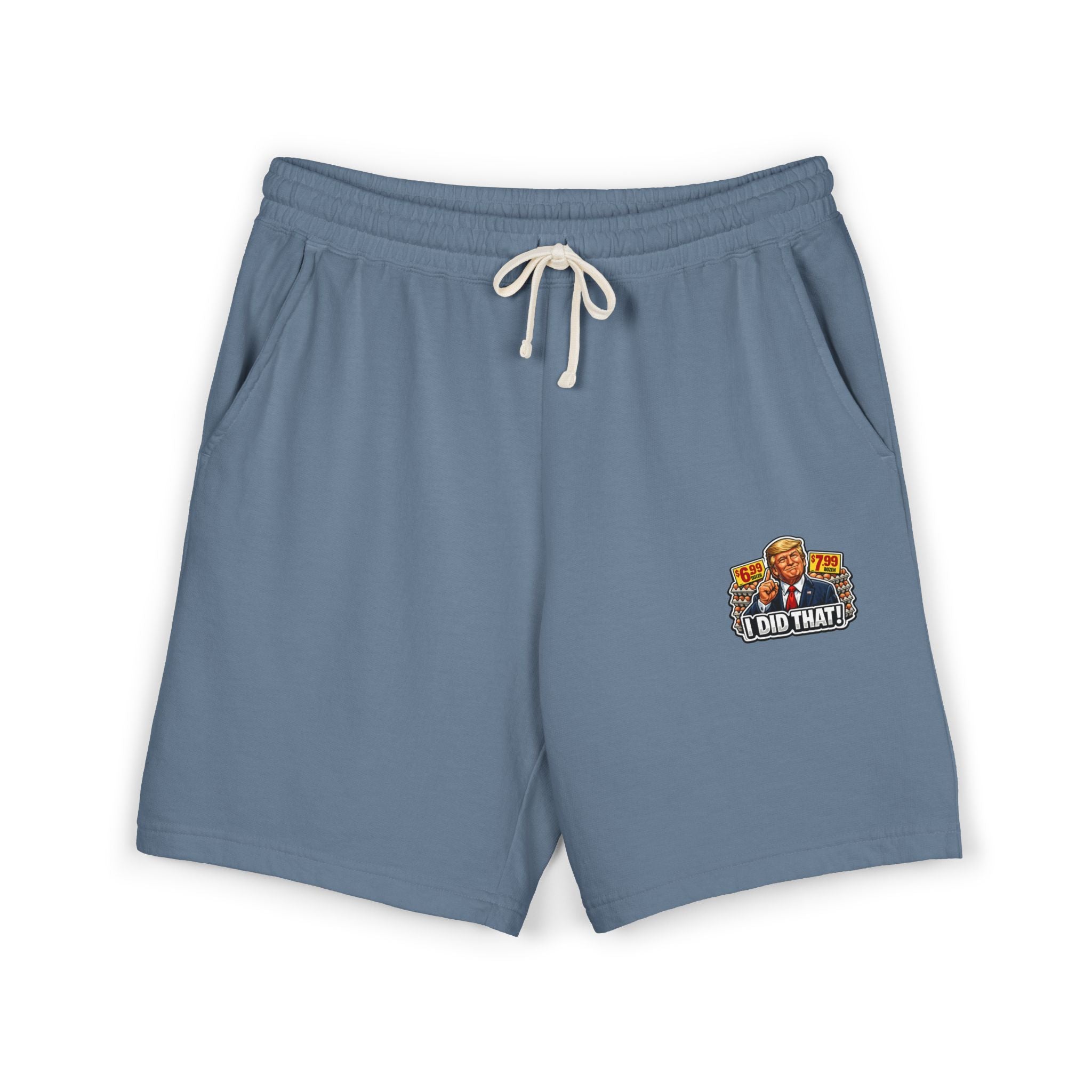 Fleece Sweat Shorts — 'I Did That!' EGGS UNISEX GARMENT-DYED LIGHTWEIGHT FLEECE SWEAT SHORTS