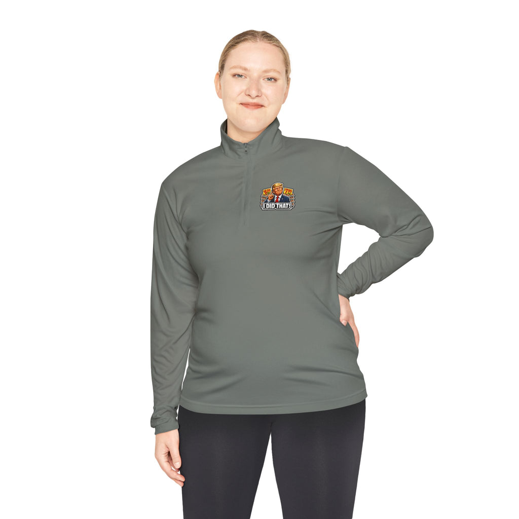 Quarter-Zip Pullover - 'I Did That!' EGGS UNISEX QUARTER-ZIP PULLOVER