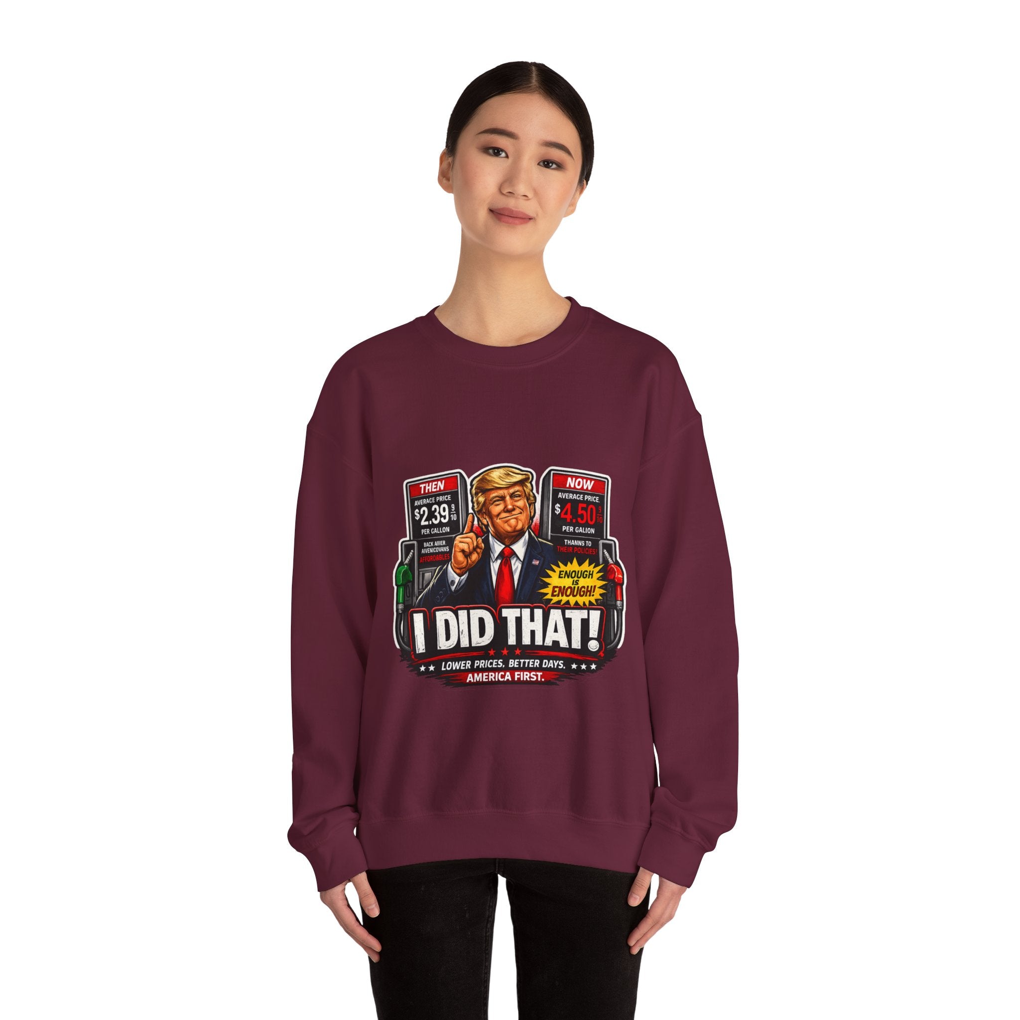 Sweatshirt — "I DID THAT!" Gas Price UNISEX HEAVY BLEND CREWNECK SWEATSHIRT