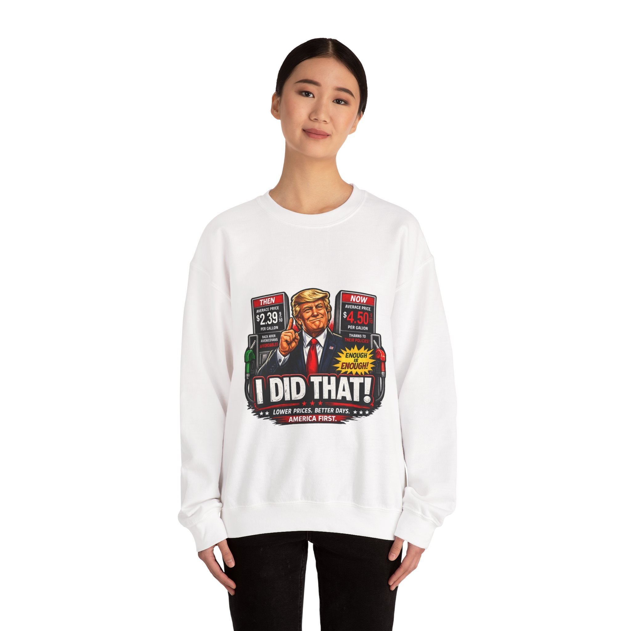 Sweatshirt — "I DID THAT!" Gas Price UNISEX HEAVY BLEND CREWNECK SWEATSHIRT