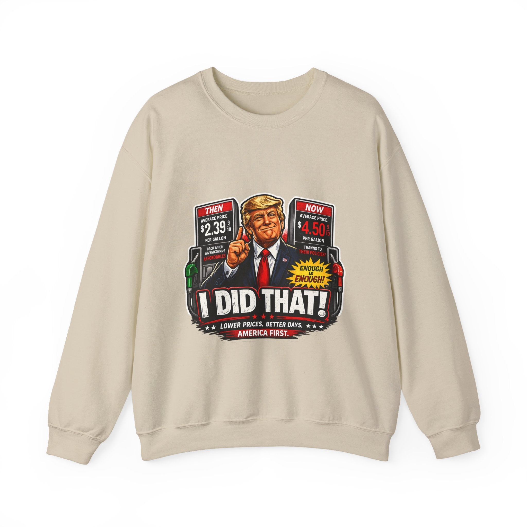 Sweatshirt — "I DID THAT!" Gas Price UNISEX HEAVY BLEND CREWNECK SWEATSHIRT