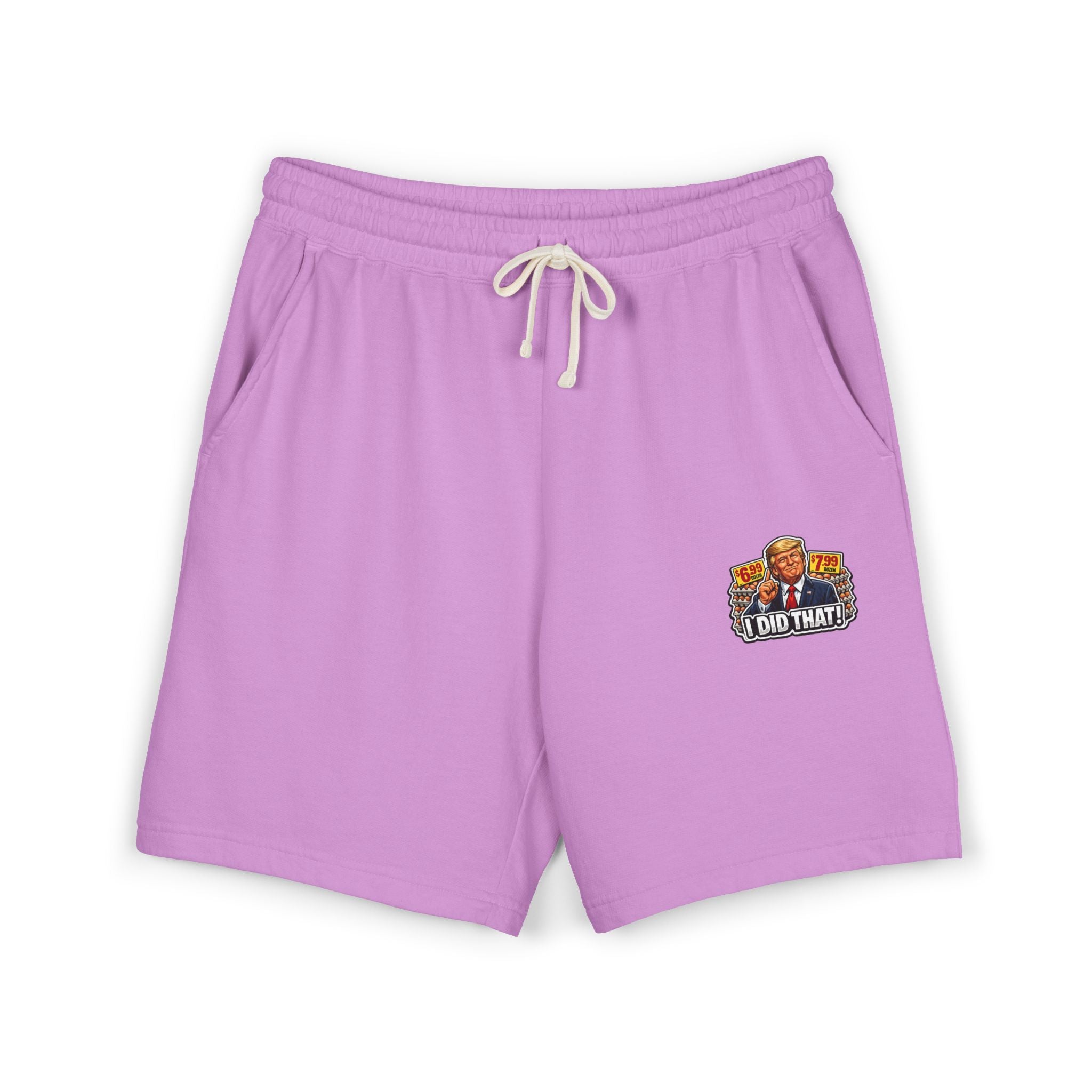 Fleece Sweat Shorts — 'I Did That!' EGGS UNISEX GARMENT-DYED LIGHTWEIGHT FLEECE SWEAT SHORTS
