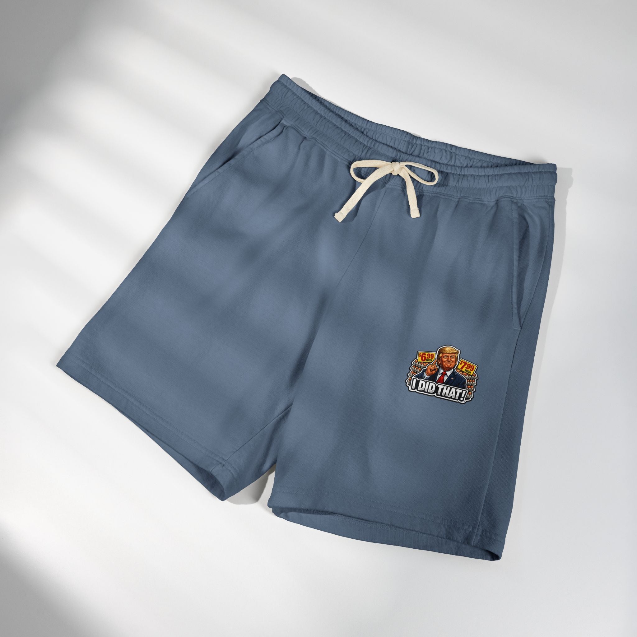 Fleece Sweat Shorts — 'I Did That!' EGGS UNISEX GARMENT-DYED LIGHTWEIGHT FLEECE SWEAT SHORTS