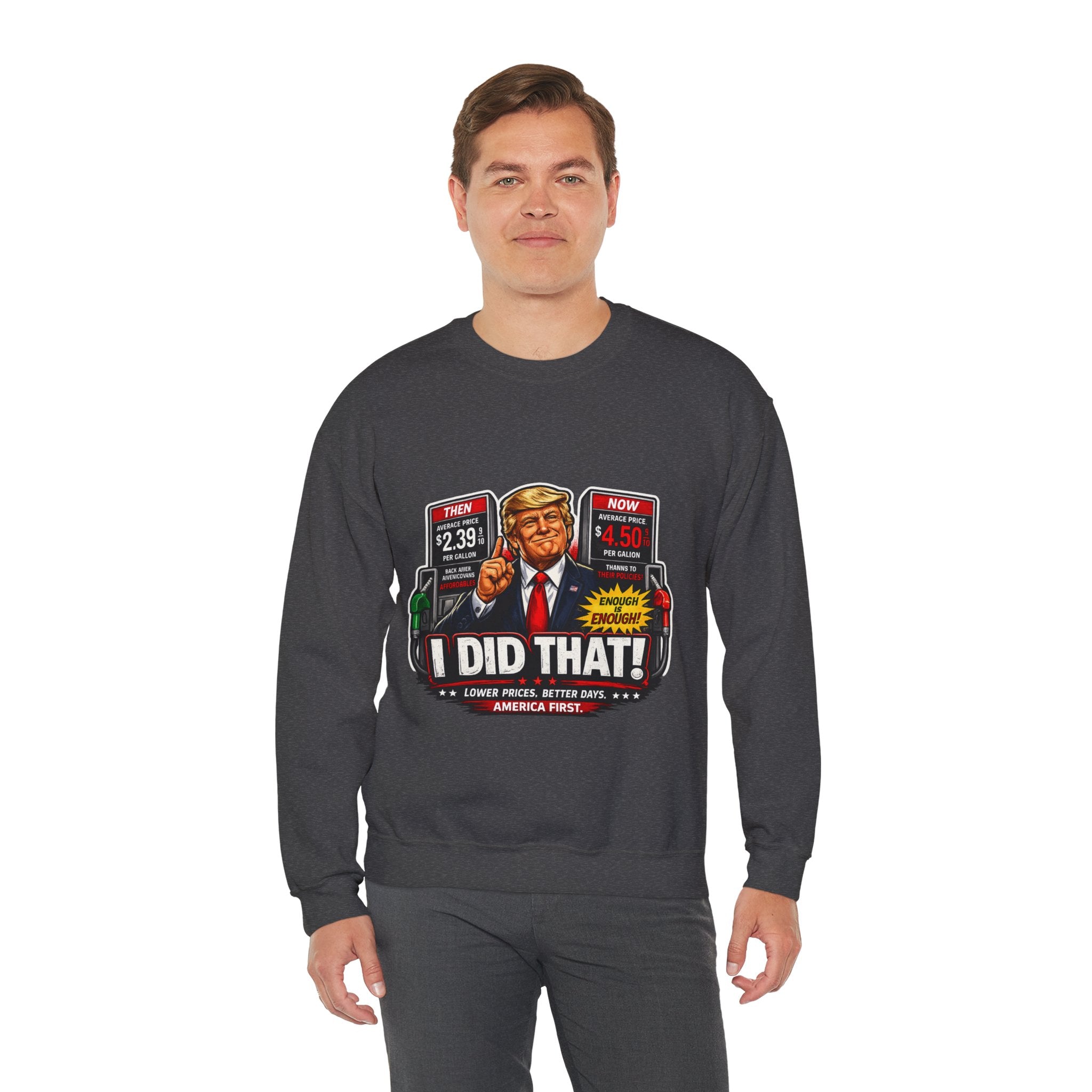 Sweatshirt — "I DID THAT!" Gas Price UNISEX HEAVY BLEND CREWNECK SWEATSHIRT