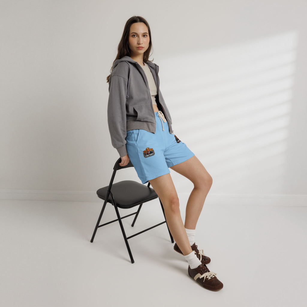 Fleece Sweat Shorts — 'I Did That!' Gas Prices/EGGS UNISEX GARMENT-DYED LIGHTWEIGHT FLEECE SWEAT SHORTS