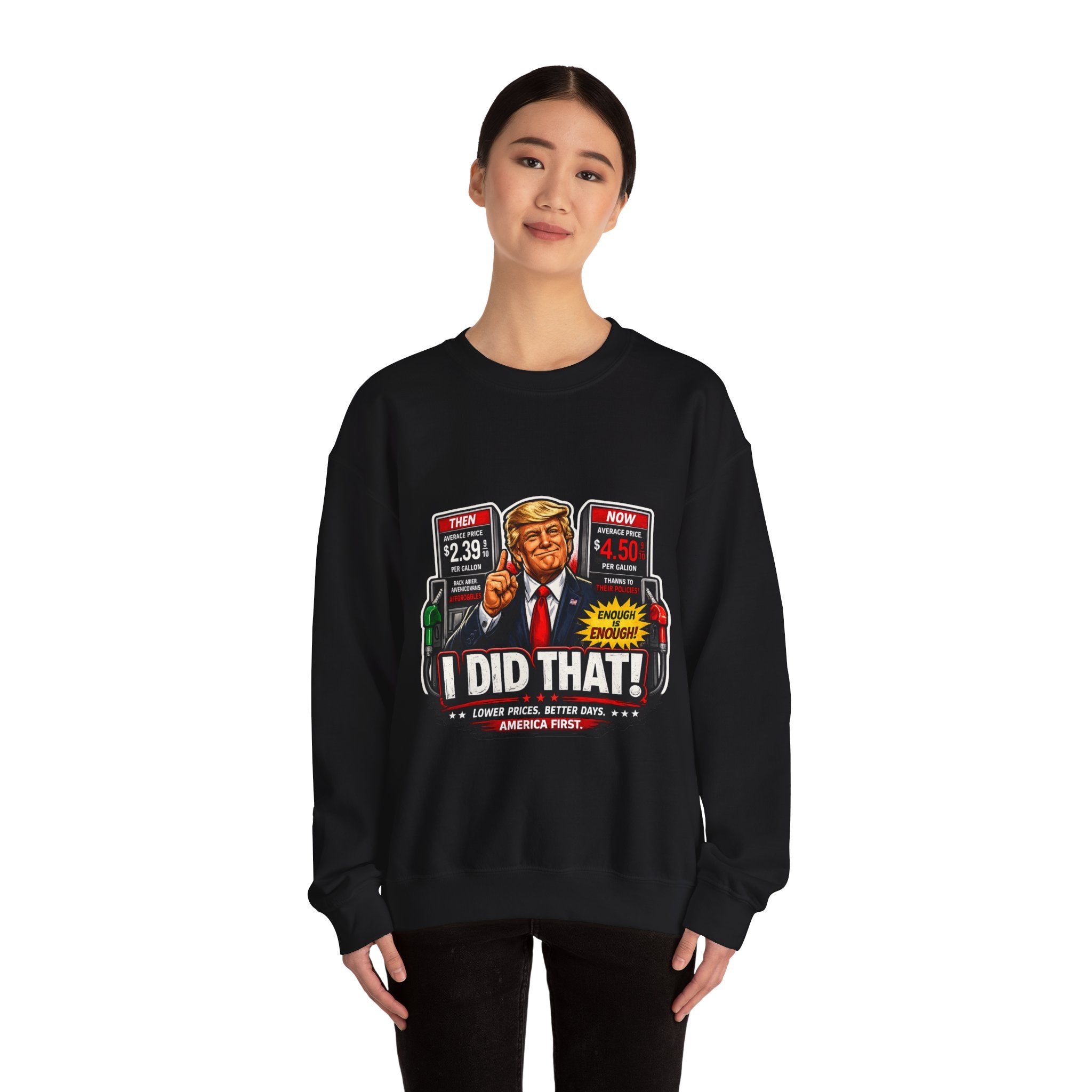 Sweatshirt — "I DID THAT!" Gas Price UNISEX HEAVY BLEND CREWNECK SWEATSHIRT
