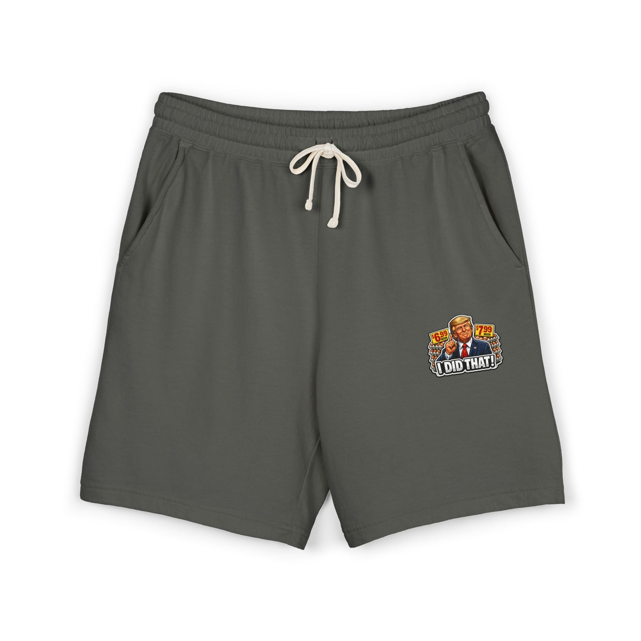 Fleece Sweat Shorts — 'I Did That!' EGGS UNISEX GARMENT-DYED LIGHTWEIGHT FLEECE SWEAT SHORTS