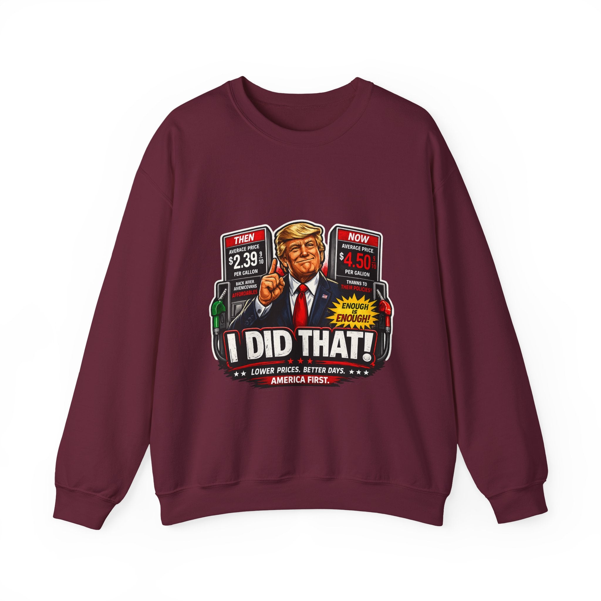 Sweatshirt — "I DID THAT!" Gas Price UNISEX HEAVY BLEND CREWNECK SWEATSHIRT